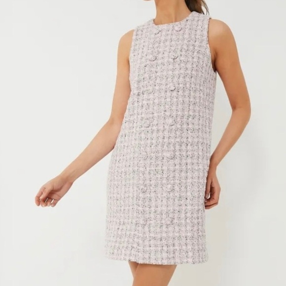 Pomander Place Tweed Bianca Sleeveless Shift Dress-Peony Pink-Women’s XL-NEW-NWT - Picture 1 of 10
